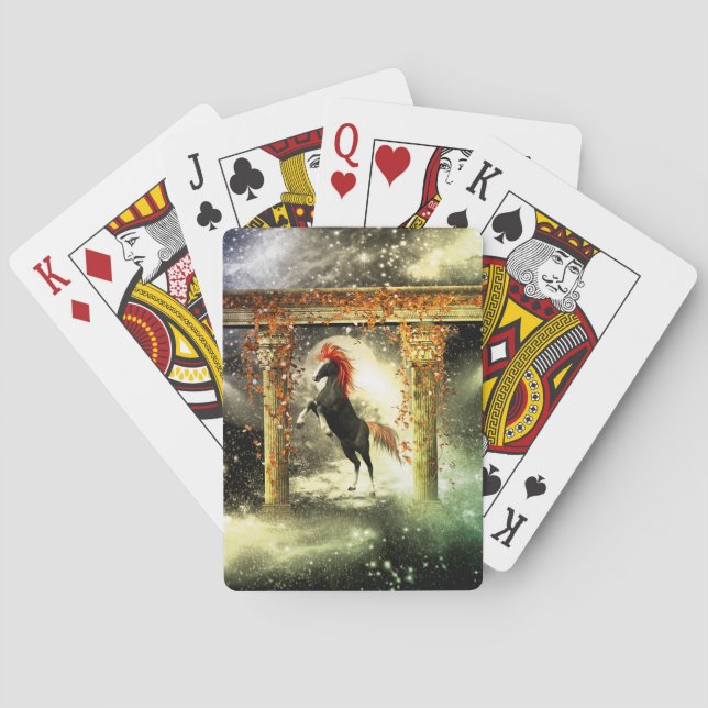 Beautiful horse in the universe poker cards (Back)
