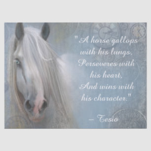 Beautiful Horse Inspirational Quote Tissue Paper