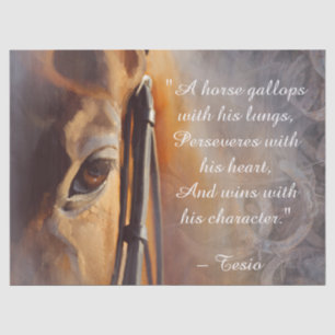 Beautiful Horse Inspirational Quote Tissue Paper