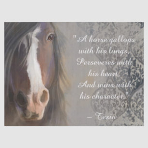 Beautiful Horse Inspirational Quote Tissue Paper