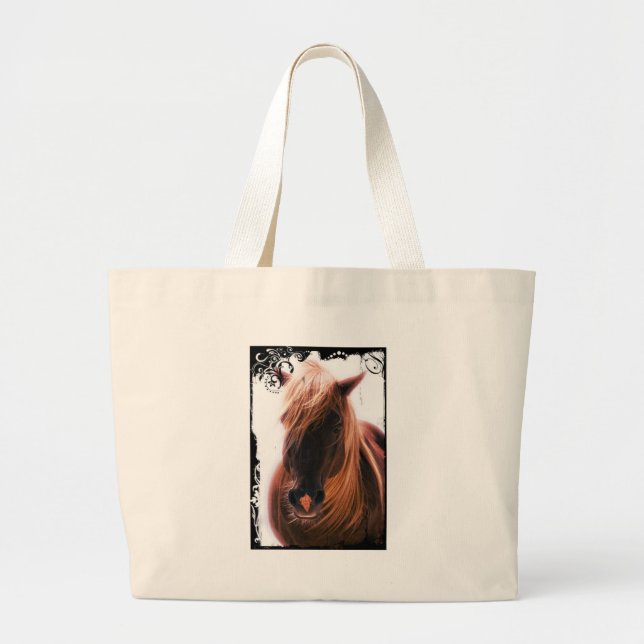 Beautiful Horse Large Tote Bag (Front)