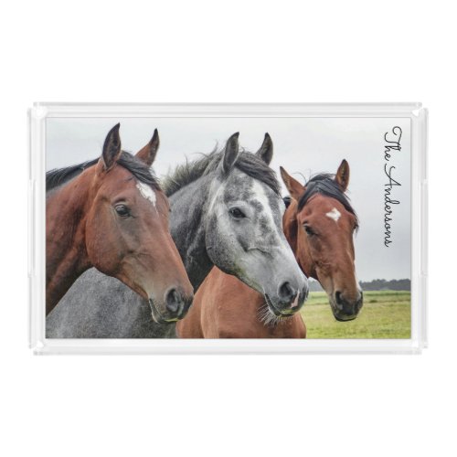 Beautiful Horse Personalized  Acrylic Tray