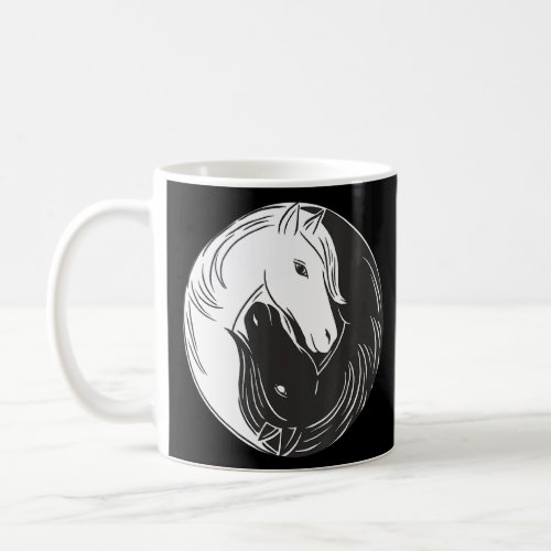 Beautiful Horse Riding Horse Riding Ying Yang  Coffee Mug