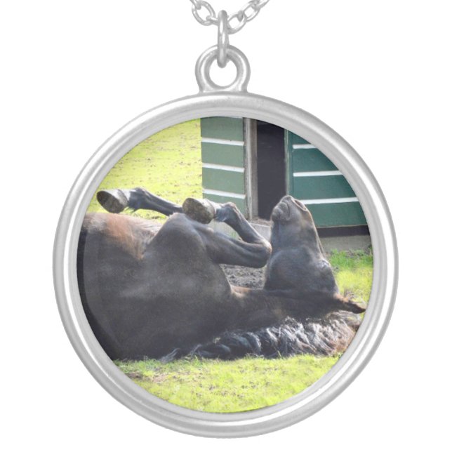Beautiful horse rolling Necklace (Front)