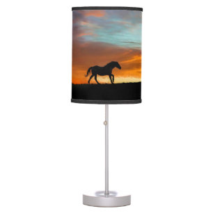 Beautiful Horse Running in Southwestern Sunset Table Lamp
