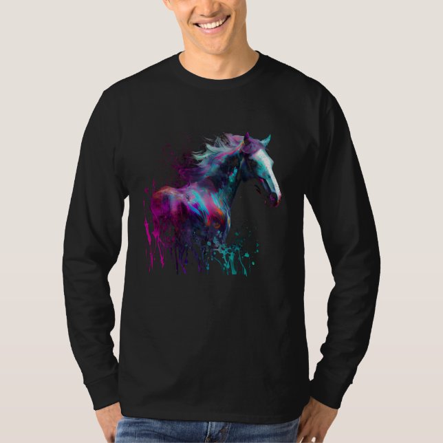 Beautiful Horse  Splash Equestrian Horse Trainer 2 T-Shirt (Front)
