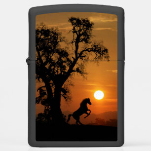Beautiful Horse Sun and Oak Tree Lighter
