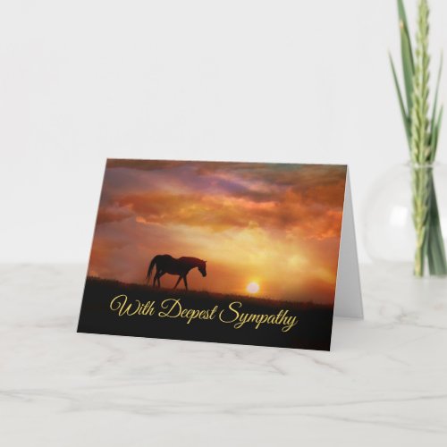 Beautiful Horse Sympathy Card