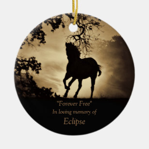 Holidays Horse Friesian Christmas Horse Ornament Cowgirl Custom FREE US Shipping Cowboy Personalized Equestrian Black Horse