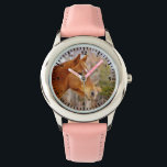 Beautiful Horse Watch for Kids<br><div class="desc">Our Beautiful Chestnut Horse Watch for kids has a portrait of our beautiful colorful chestnut horse and with minutes on the watch face! Our horse Ike is so cool! Horses are such magnificent animals and our girls wrist watches would make great animal or horse lover gifts. The watch is fully...</div>
