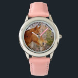 Beautiful Horse Watch for Kids<br><div class="desc">Our Beautiful Chestnut Horse Watch for kids has a portrait of our beautiful colorful chestnut horse and with minutes on the watch face! Our horse Ike is so cool! Horses are such magnificent animals and our girls wrist watches would make great animal or horse lover gifts. The watch is fully...</div>