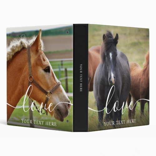 Beautiful Horses 3 Ring Binder