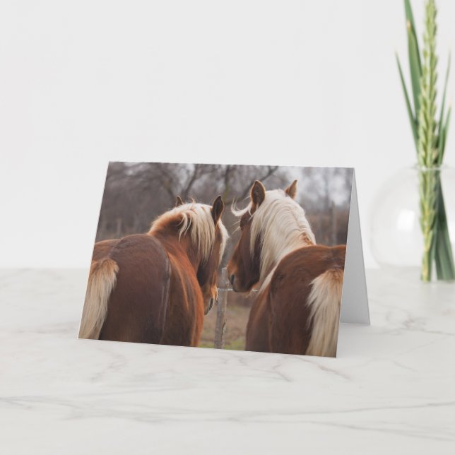 Beautiful Horses Note Card (Front)