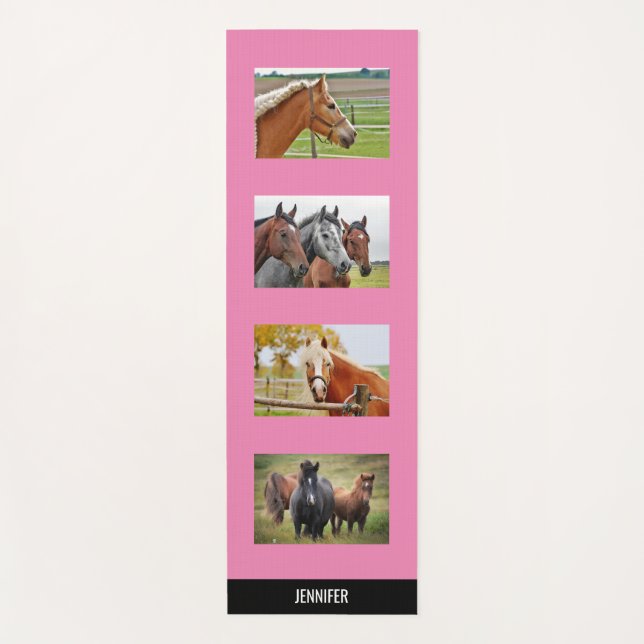 Beautiful Horses Personalized Yoga Mat (Front)