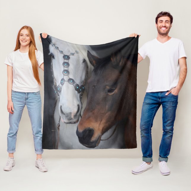 Beautiful Horses Photo Fleece Blanket (In Situ)