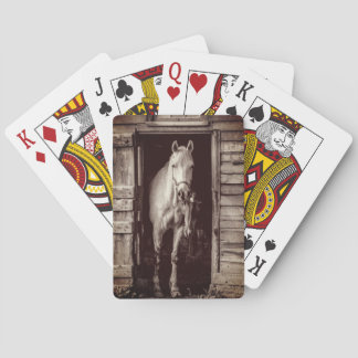 Beautiful Horses Rustic Farm Poker Cards