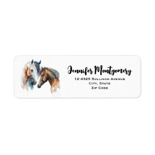 Beautiful Horses Western Boho Style Label
