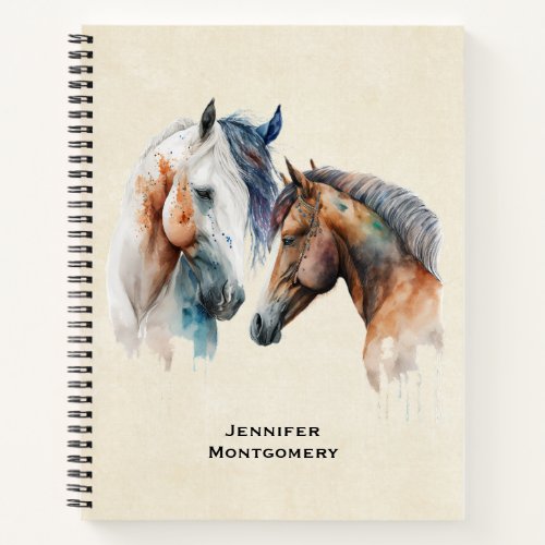 Beautiful Horses Western Boho Style Notebook