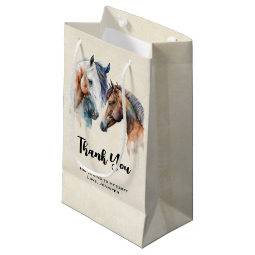 Beautiful Horses Western Boho Style Small Gift Bag