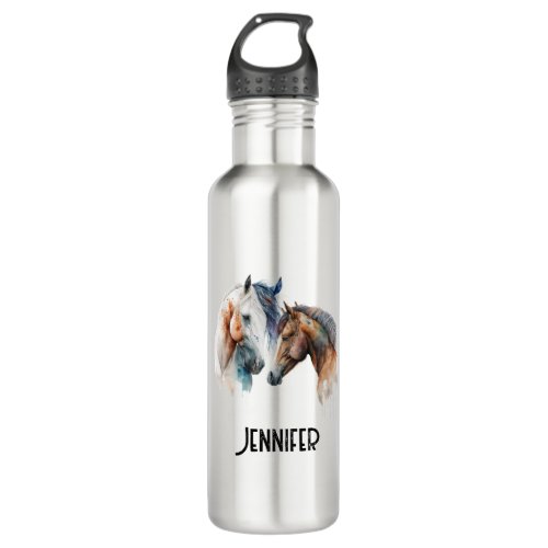 Beautiful Horses Western Boho Style Stainless Steel Water Bottle