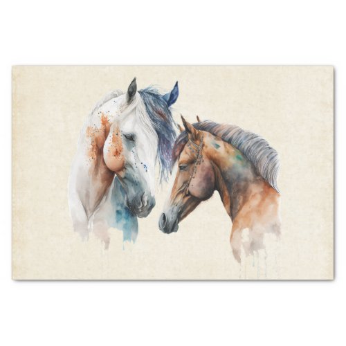 Beautiful Horses Western Boho Style Tissue Paper