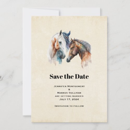  Beautiful Horses Western Boho Style Wedding Save The Date