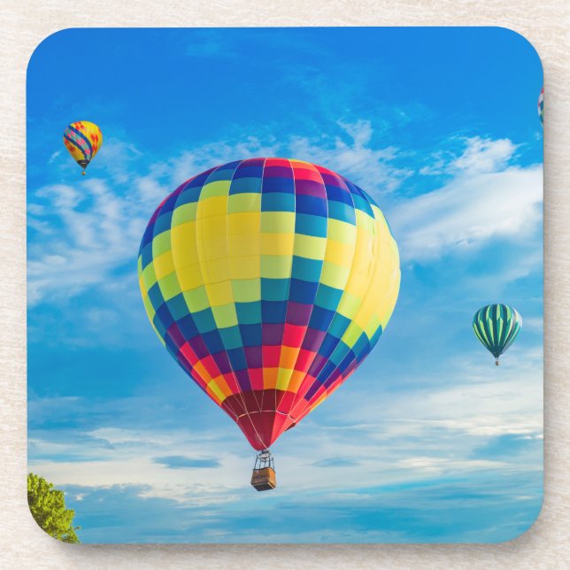 Beautiful Hot Air Balloons Beverage Coaster (Front)