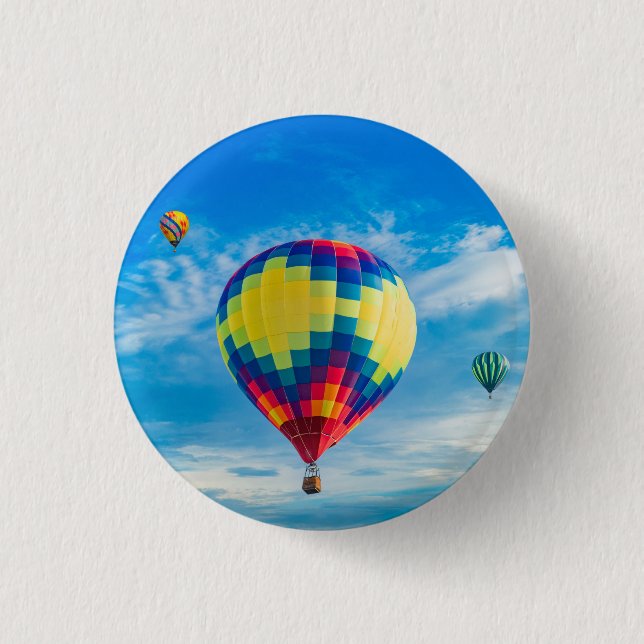 Beautiful Hot Air Balloons Button (Front)
