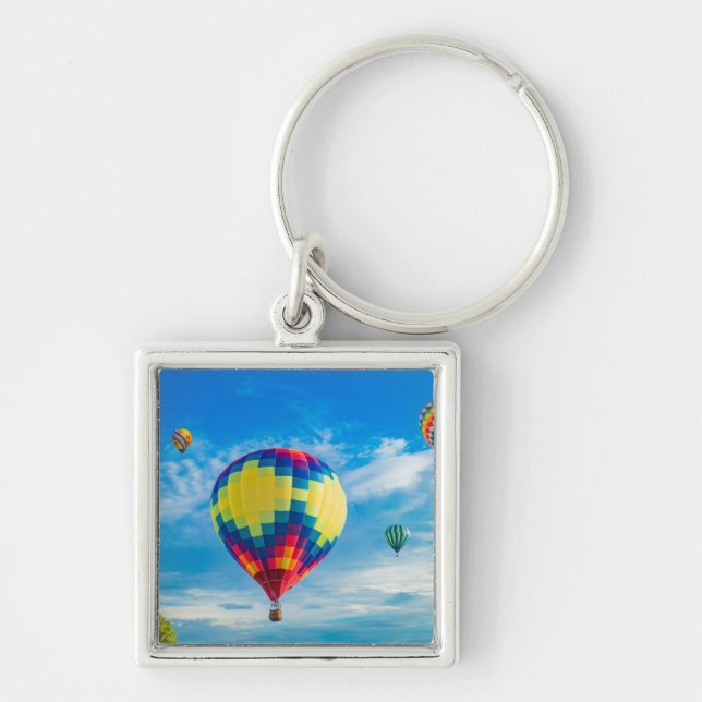 Beautiful Hot Air Balloons Keychain (Front)
