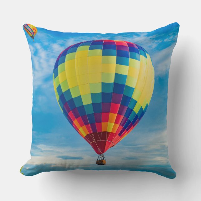 Beautiful Hot Air Balloons Throw Pillow (Front)