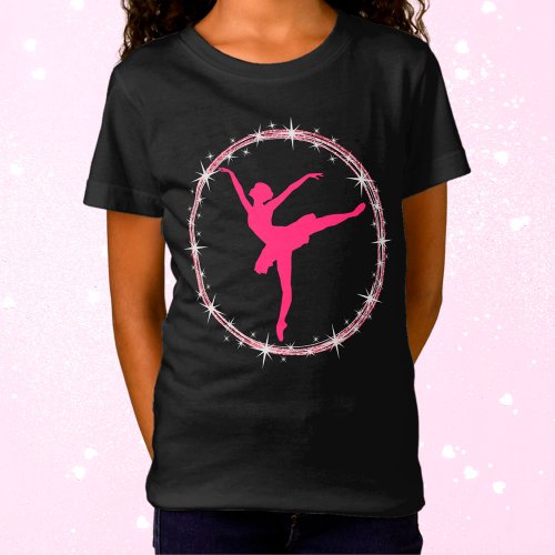 Beautiful Hot Pink Ballerina Twinkle T_Shirt