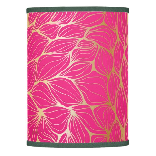 Beautifulhot pinkfaux goldleafpatterntrendym lamp shade