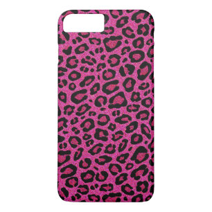Beautiful hot pink leopard skin glitter shine iPhone 8 plus/7 plus case