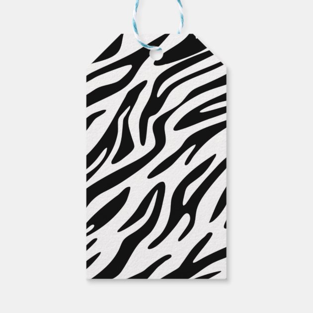 Beautiful Hot Pink Zebra Print Initial Monogram Gift Tags