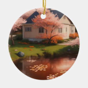 Beautiful House Ceramic Ornament