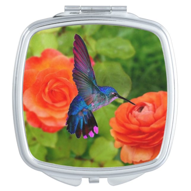 Beautiful Hummingbird Compact Mirror (Front)