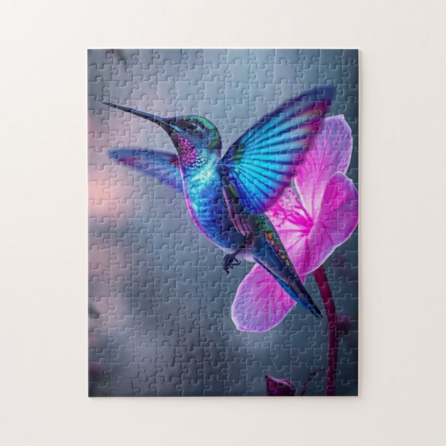 Beautiful Hummingbird garden Jigsaw Puzzle (Vertical)