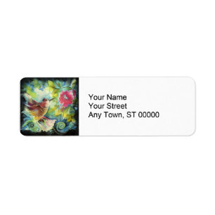 Beautiful Hummingbird Label