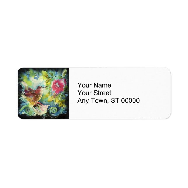 Beautiful Hummingbird Label (Front)