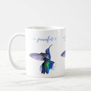 Beautiful Hummingbird Personalized Name Coffee Mug