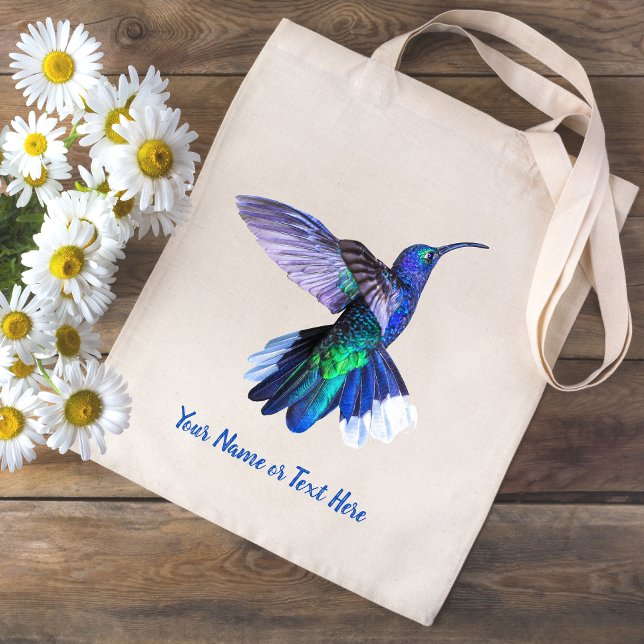 Beautiful Hummingbird Personalized Tote Bag (Creator Uploaded)