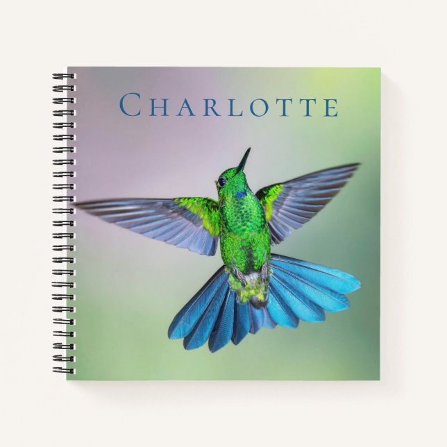 Beautiful Hummingbird Photo Custom Notebook (Front)