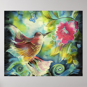 Beautiful Hummingbird Poster