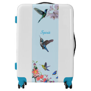Beautiful Hummingbirds and Flowers Luggage
