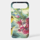 Beautiful Hummingbirds at Night Silk Art Case-Mate iPhone Case (Back)