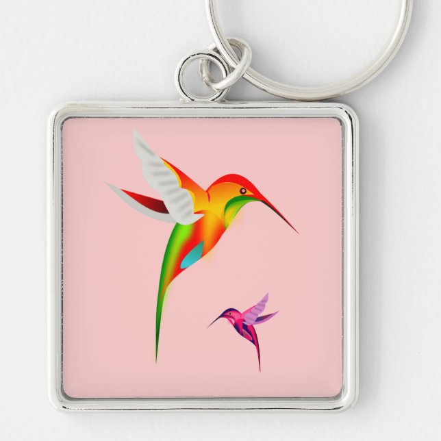 Beautiful Hummingbirds, Colibri Keychain (Front)