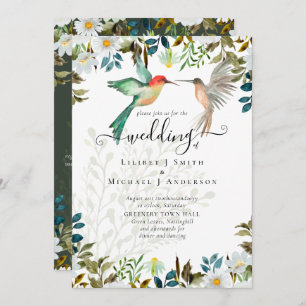 Beautiful HUMMINGBIRDS Couple Wedding Invitation