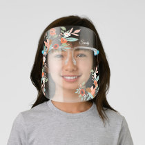 Beautiful Hummingbirds Floral Blossom Garden Kids' Face Shield