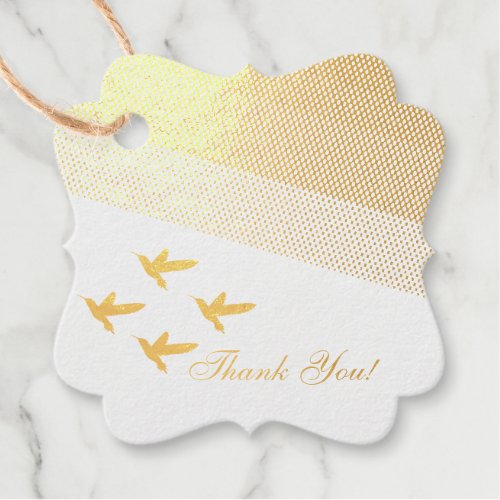 Beautiful Hummingbirds Thank You  Foil Favor Tags