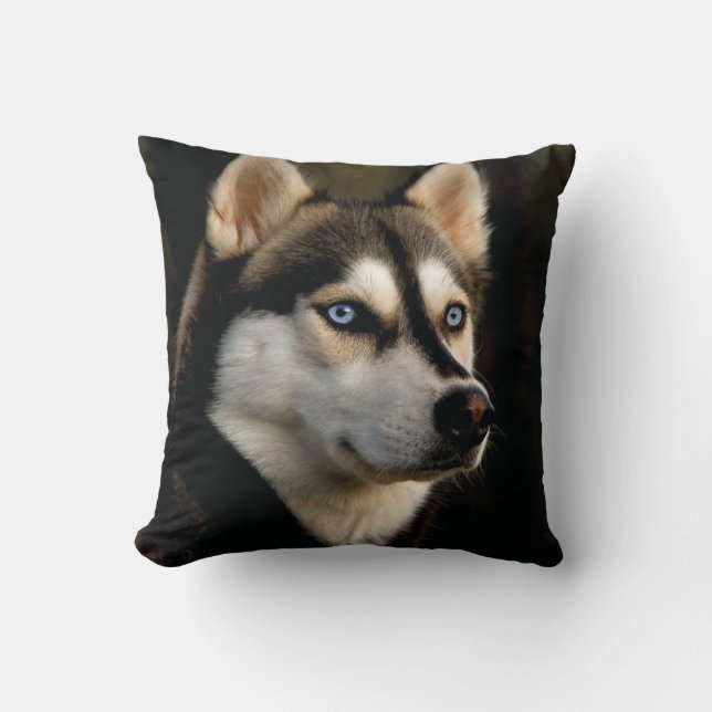Beautiful Husky Throw Pillow (Front)